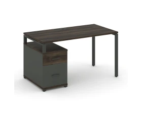 Стол письменный с 1 опорной тумбой CN.SP-305 W 980/1346x720x750 Концепт / Concept images
