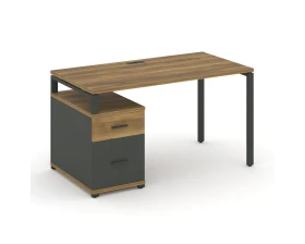Стол письменный с 1 опорной тумбой CN.SP-306 W 1180/1546x720x750 Концепт / Concept images