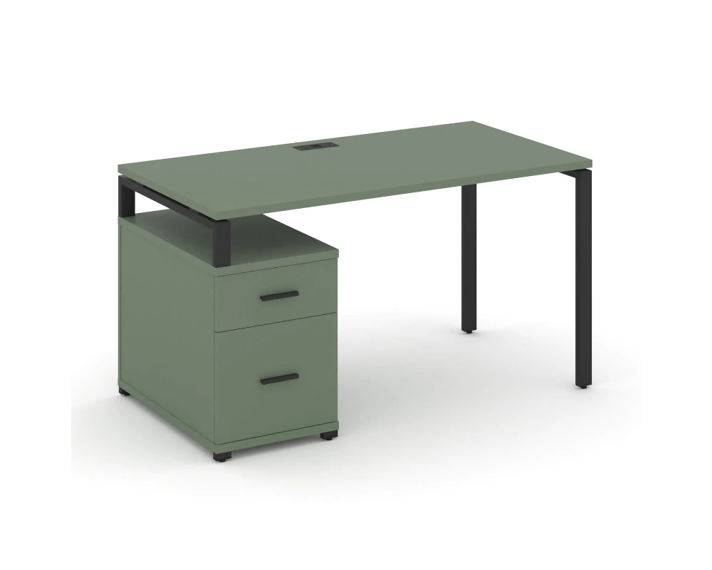 Стол письменный с 1 опорной тумбой CN.SP-307 B 1380/1746x720x750 Концепт / Concept