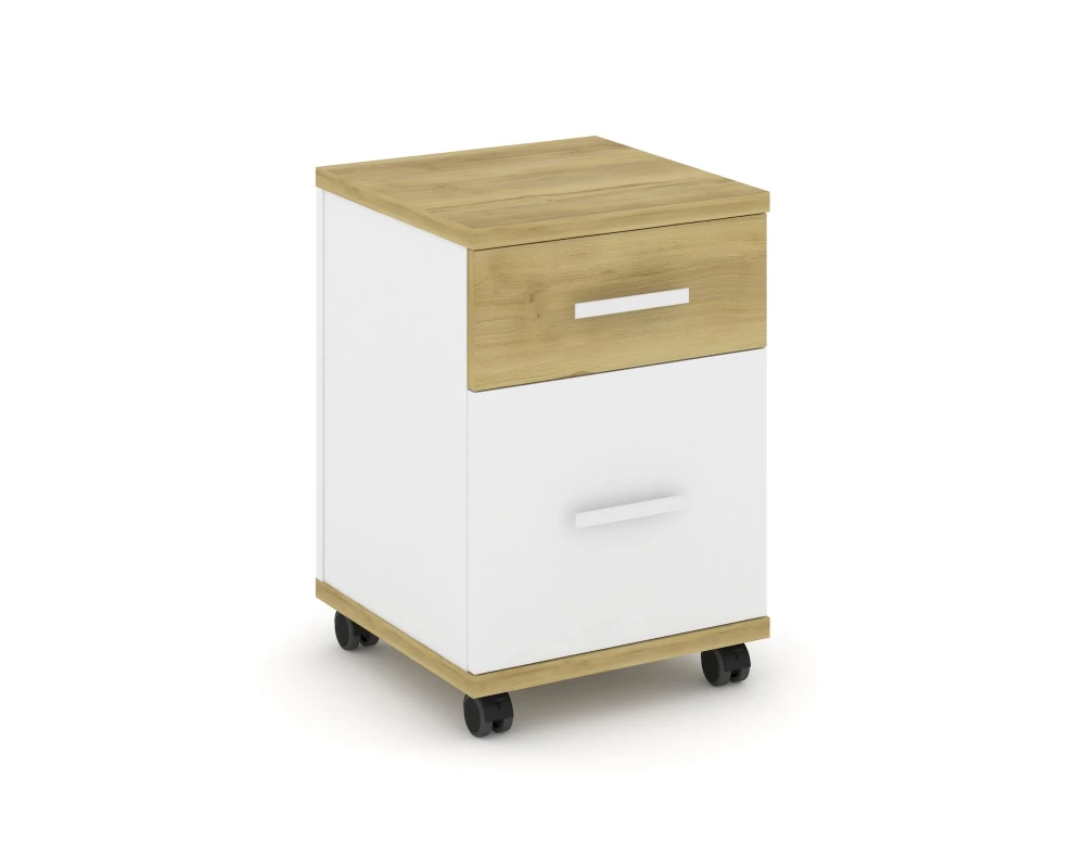 Тумба мобильная 1 ящ. 1 распаш. фасад CN.TUM-009 W 420x420x615 Концепт / Concept