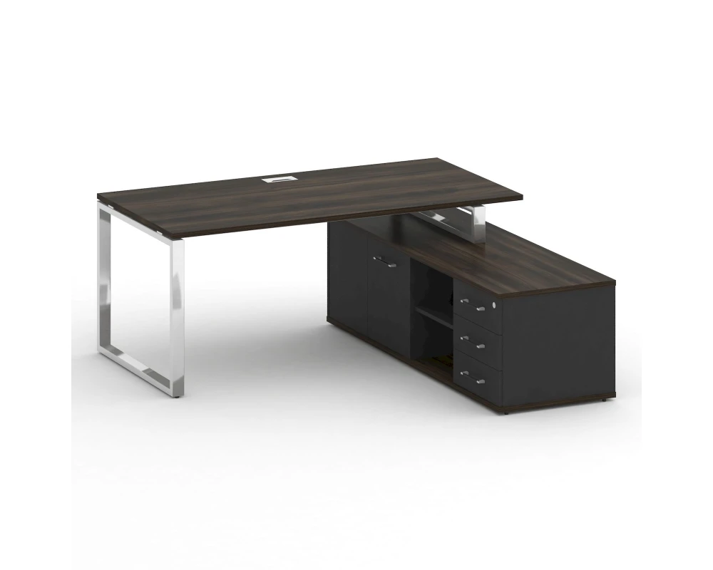 Стол для руководителя с опорной греденцией, правый 180 Шифт / Shift