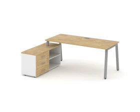 Стол письменный с греденцией левой на А-образном каркасе 1580x1580x750 Стайл Проджект Директ / Style Project Direct images