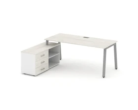 Стол письменный с греденцией левой на А-образном каркасе 1580x1580x750 Стайл Проджект Директ / Style Project Direct images