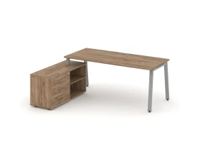 Стол письменный с греденцией левой на А-образном каркасе 1580x1580x750 Стайл Проджект Директ / Style Project Direct images