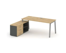 Стол письменный с греденцией левой на А-образном каркасе 1580x1580x750 Стайл Проджект Директ / Style Project Direct images