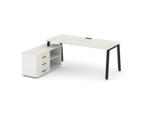 Стол письменный с греденцией левой на А-образном каркасе 1580x1580x750 Стайл Проджект Директ / Style Project Direct images