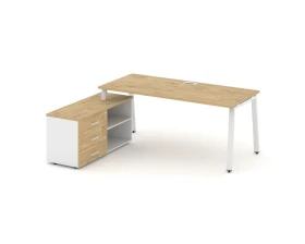 Стол письменный с греденцией левой на А-образном каркасе 1580x1580x750 Стайл Проджект Директ / Style Project Direct images