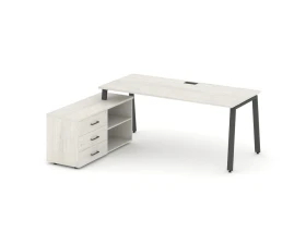 Стол письменный с греденцией левой на А-образном каркасе 1580x1580x750 Стайл Проджект Директ / Style Project Direct images