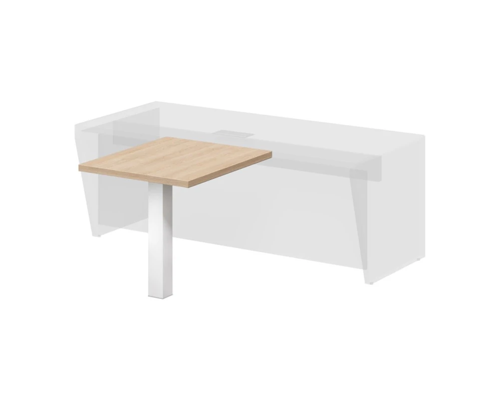 Брифинг 90х75х76 Plaza Director Дуб песочный/Белый глянец