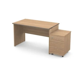 Рабочее место 118х67, тип 2 Smart (df) Дуб медовый images