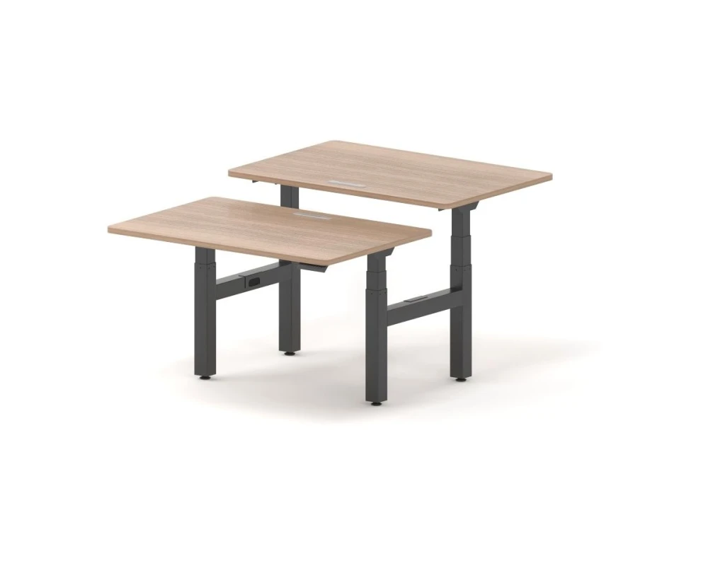 Стол прямой с электроприводом на 2 места 140x160x100 Trend (df) Вишня марбелло/Черный