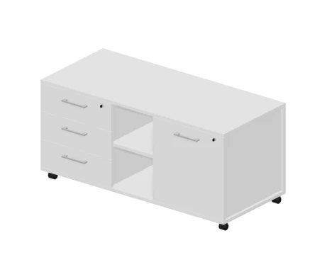 Тумба мобильная сервисная левая (3 секции) 120x53x57 GDB