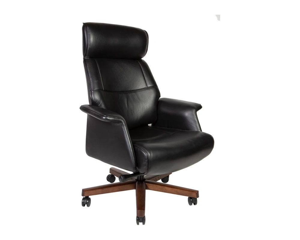 Кресло Norden Вагнер Натуральная кожа, Черный