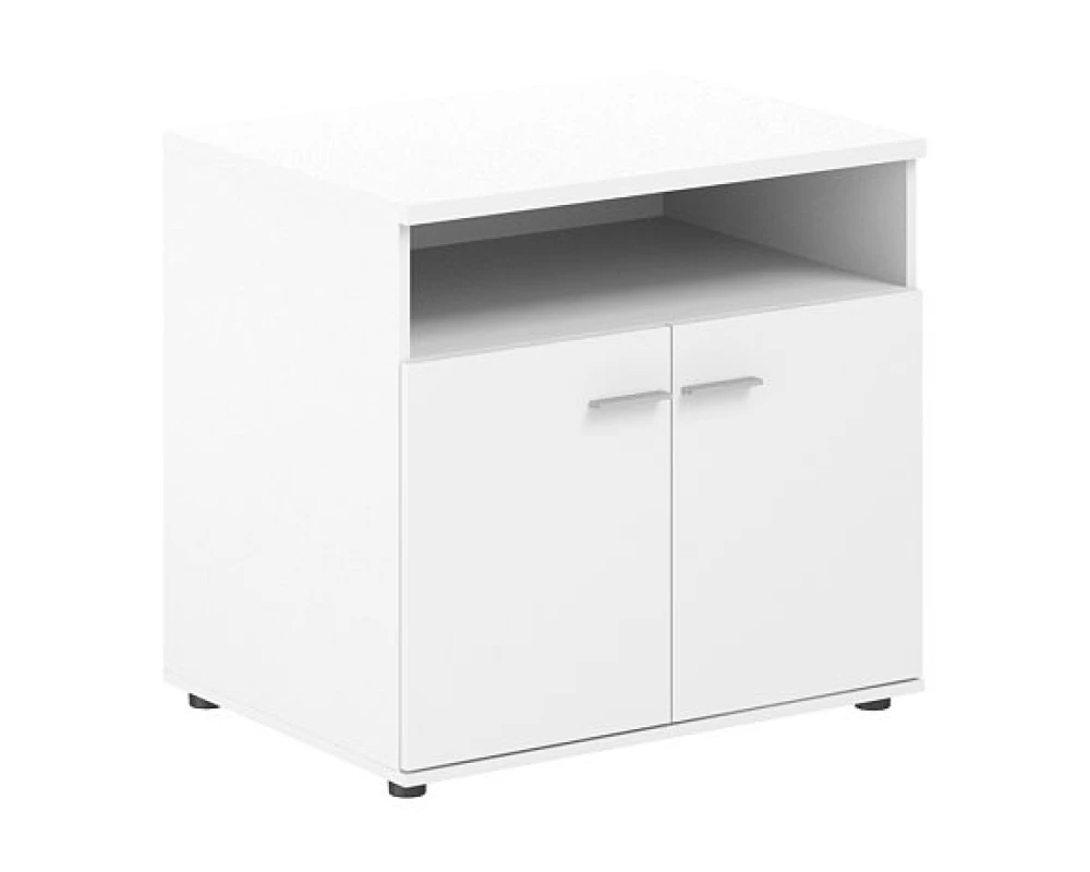Тумба сервисная 802х600х750 с нишей, 2 фасадами Сигма / Sigma Белый